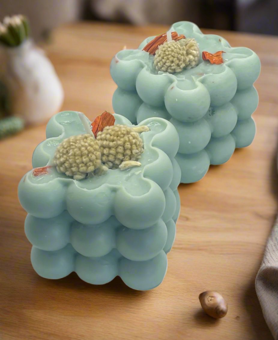 Bubble Cube Candles 2Pk