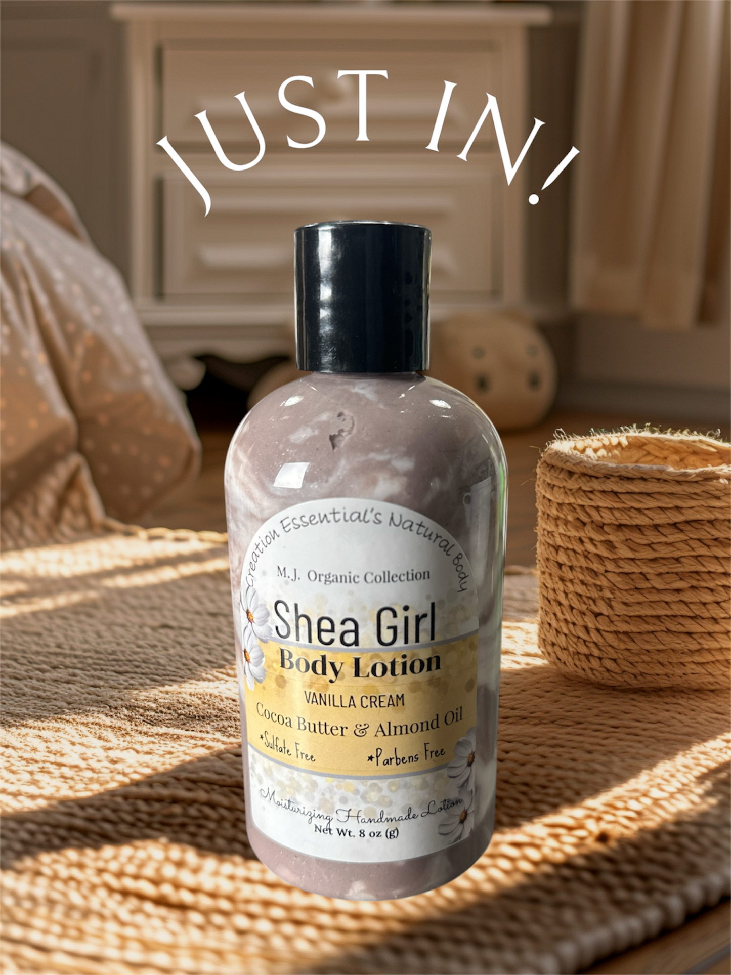 Shea Girl Body Lotion: Vanilla Dream Hydration Body Lotion - Creation Essential's