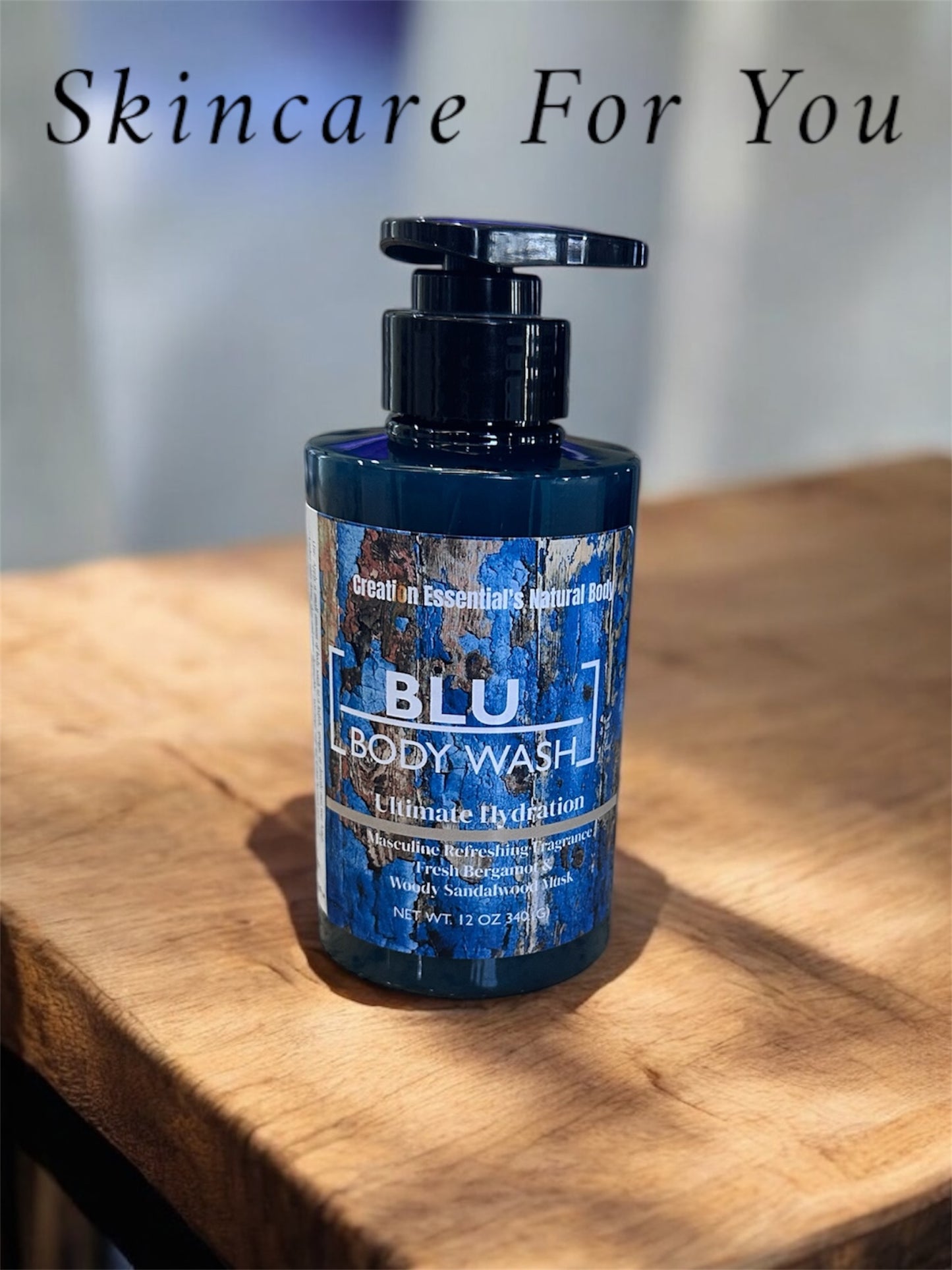 BLU Organic Body Wash Masculine Hydrates and Nourishes Skin