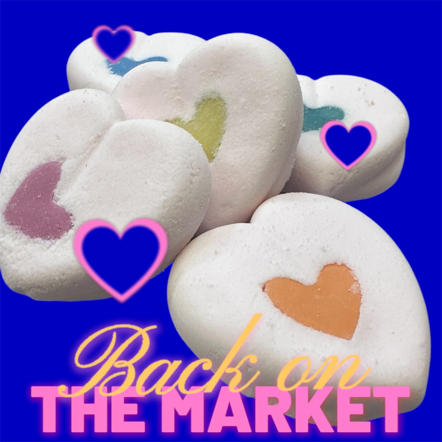 Bath Bomb Sweet Hearts Bath Bombs 2Pk/ By M.J. Candy Collection