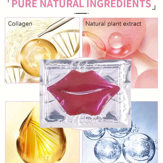 Pink Crystal Lip Mask Patches, Hydrating And Moisturizing, Keep All-Day Moisture For Lip, Long-lasting Effect, The Lip Line, Great For Fight Chapped, Plump Lips
