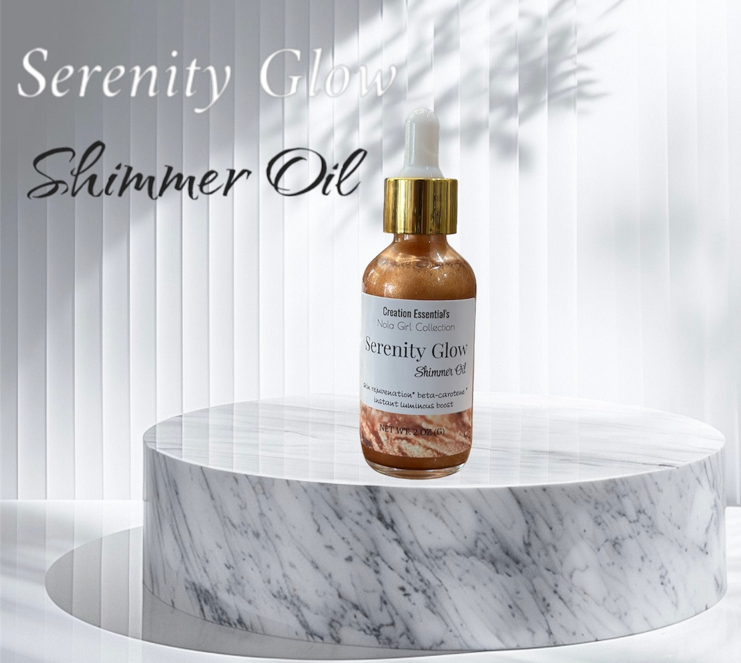 Serenity Glow Shimmer Bronze Body Shimmer- Creation Essential's Nola Girl Collection