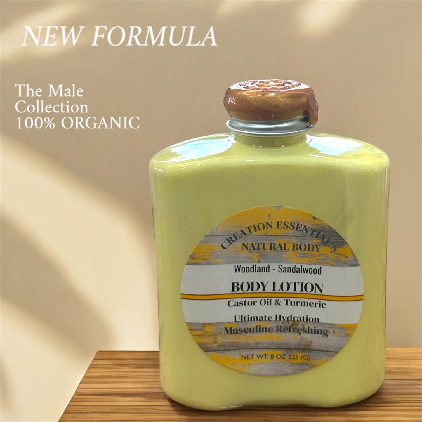 Woodland Sandalwood Men's Nourishing Body Lotion with Turmeric & Aloe Vera