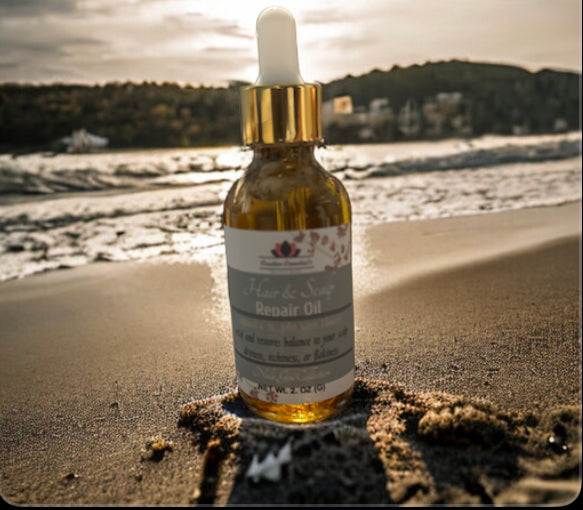 Hair & Scalp Repair Oil with St. John Wort Herbs & Bergamot Oil