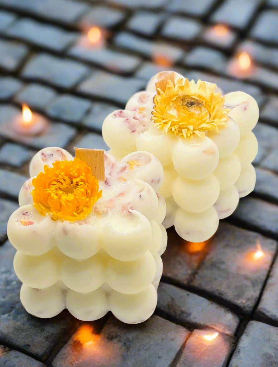 Bubble Cube Candles 2Pk