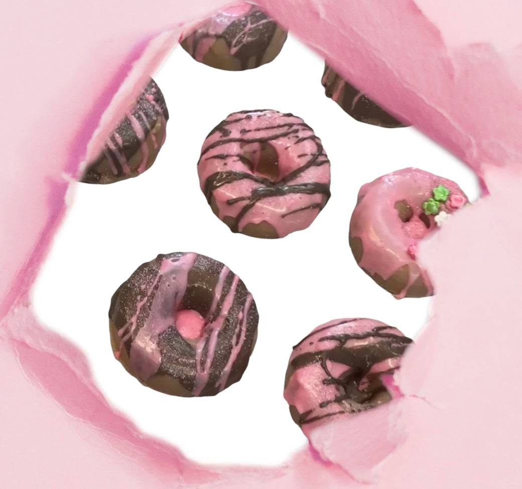 Donut Eat Us Pink Glaze Soap Bars (2pk) Vegan Soap -M.J. Collection