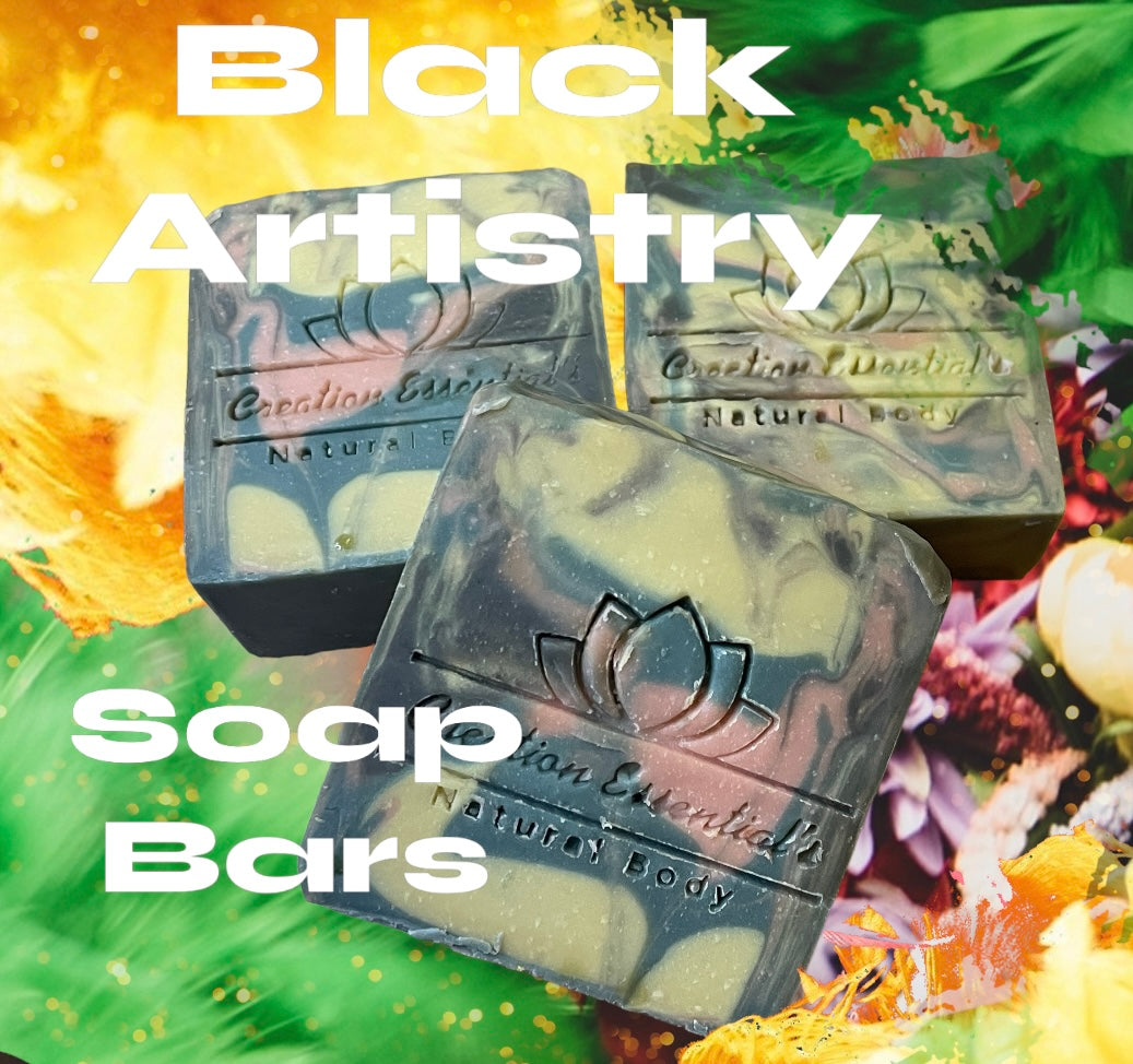 Black Artistry Soap Bar Handmade Vegan Soap Bar, Creation Essentials