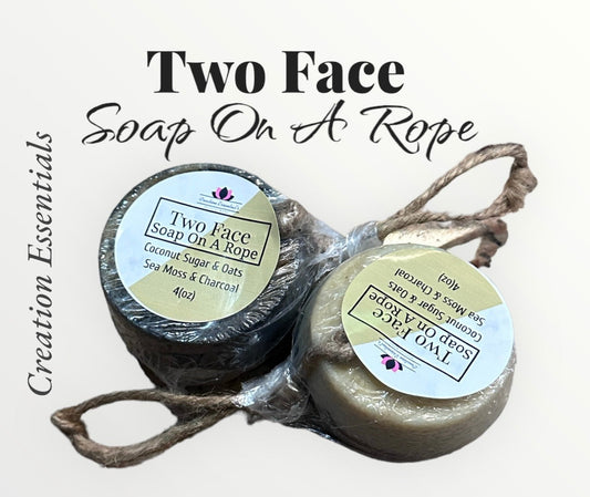 Two Face Soap on the Rope w/Loofah Inside