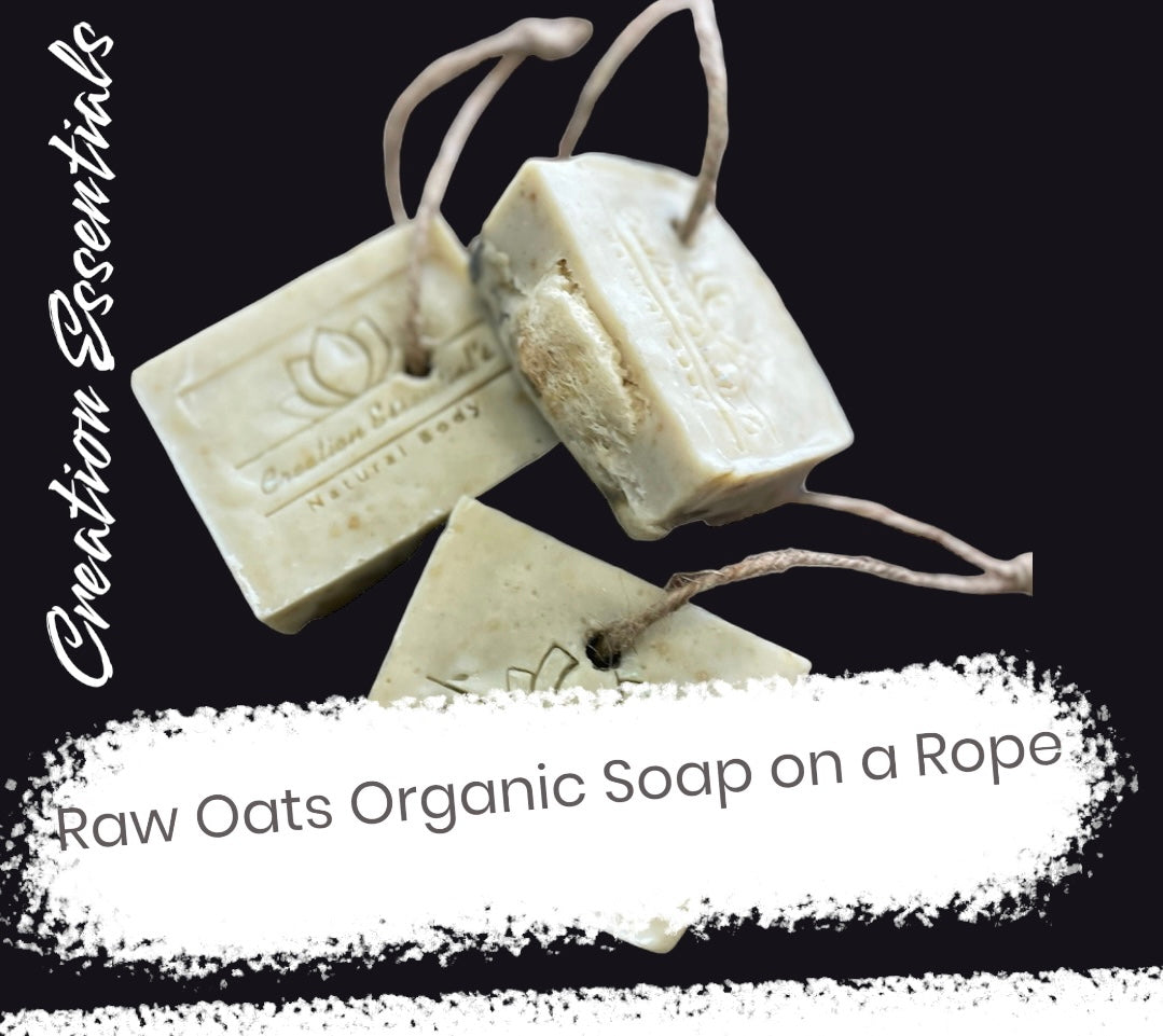 Raw Oats Organic Soap on the Rope w/Loofah