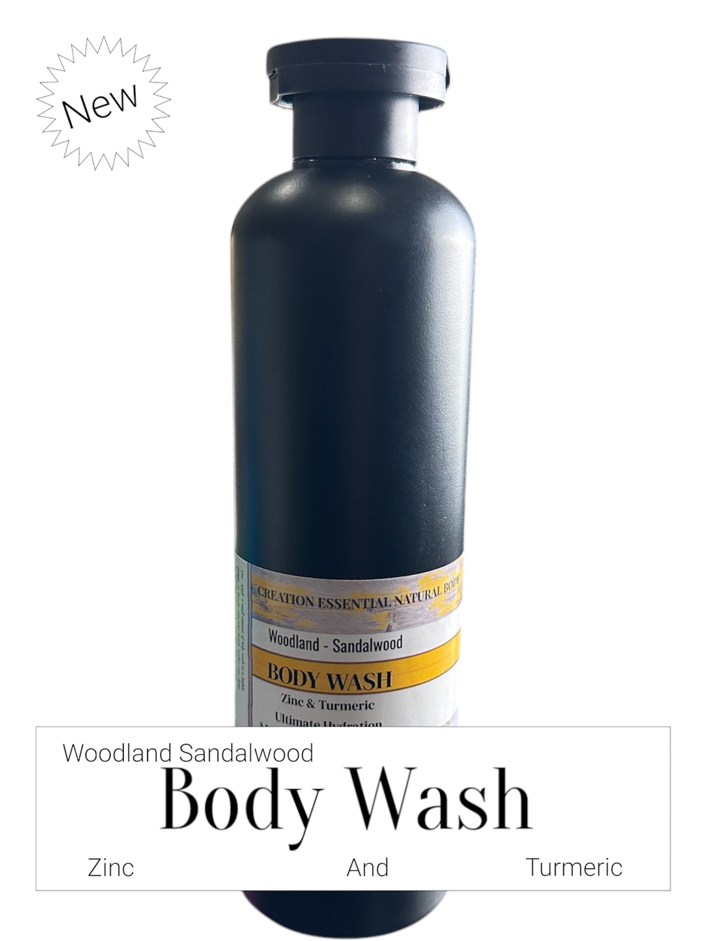 Woodland Sandalwood hydrating men's Body Wash with Turmeric & Olive Oil