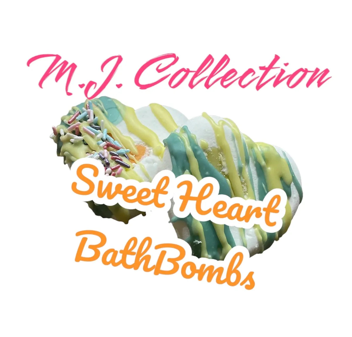 Sweet Hearts Bath Bombs 2Pk/ By M.J.