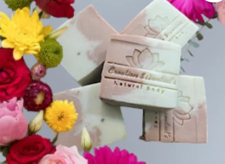 Organic Soap, Vegan Soap, Sugar Plum Soap Bar with White Clay- Creation Essential's