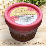 Pink Mousse Face Scrub with Himalayan Salt, Rose Powder &  Kojic Acid