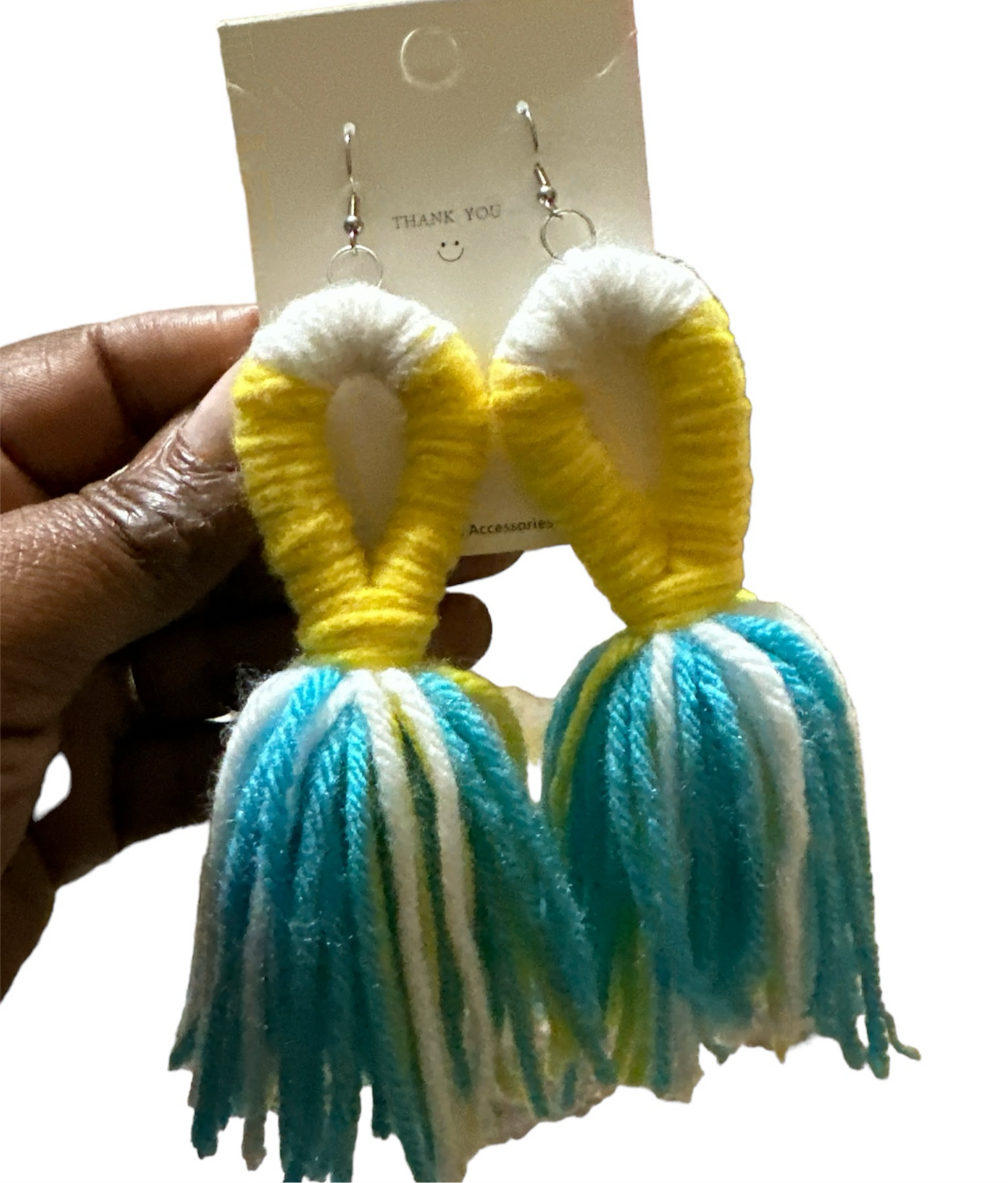 Yarn Earring Tassels Crochet Twisted knot Lightweight Multiply Color Yarn Earrings Fashion- Creation Essential's