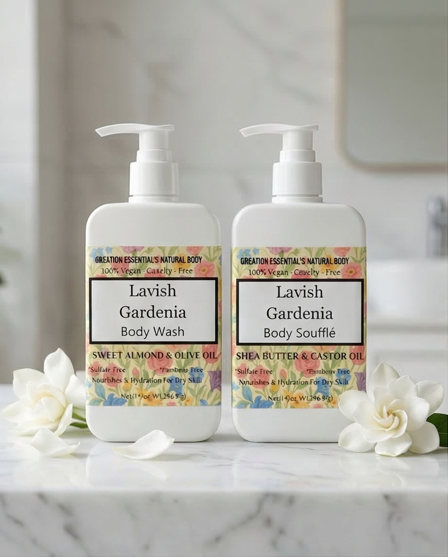 Lavish Gardenia Body Souffle’ Perfume Lotion inspired by the elegance of Gucci