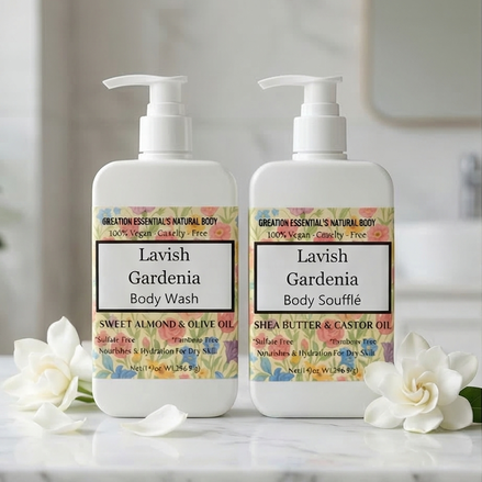 Lavish Gardenia Body Wash inspired by the elegance of Gucci