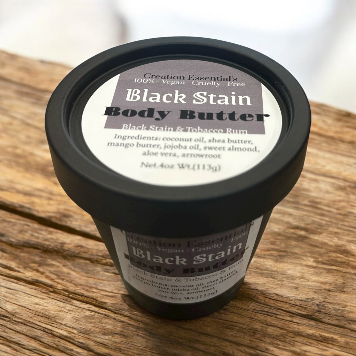 Black Satin  Men's Body Butter/ Orgainc Moisturizer/Male Body Butter