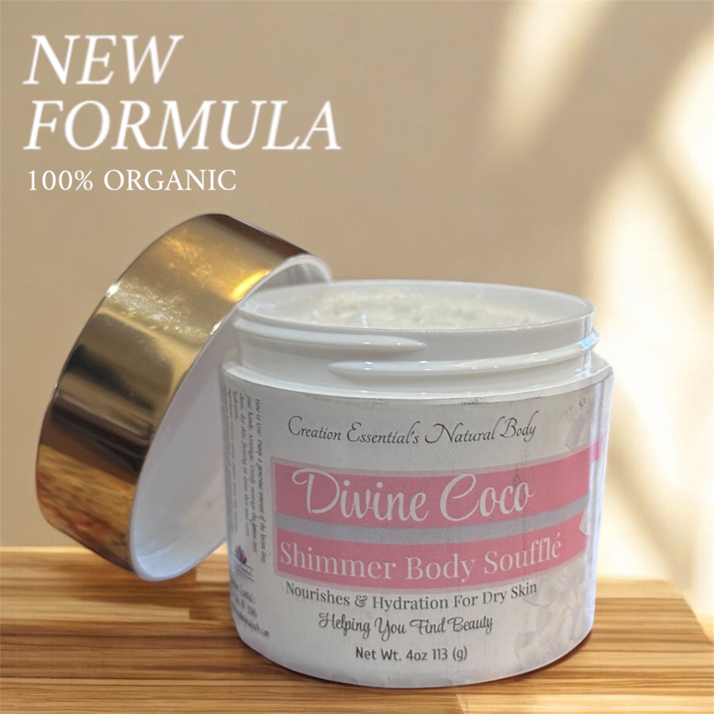 Divine Coco Hydrating Shimmer Perfume Body Soufflé Inspired by the timeless allure of Coco C.