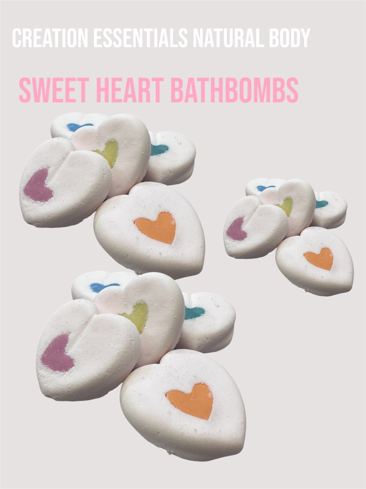 Bath Bomb Sweet Hearts Bath Bombs 2Pk/ By M.Jay's Candy Collection