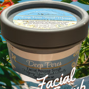 Deep Pores Facial Mousse Wash and Scrub with Activated Charcoal & Volcanic Pumice