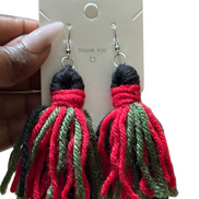 Yarn Earring Tassels Crochet Twisted knot Lightweight Multiply Color Yarn Earrings Fashion- Creation Essential's