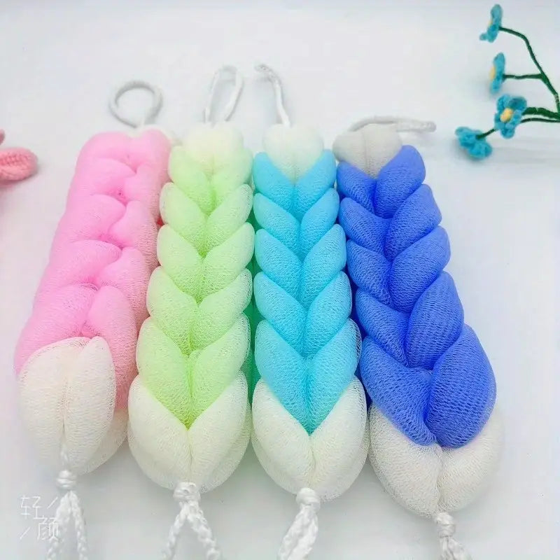 Deep Cleaning Body Sponge- Long Elastic Back Sponge with Rope Handle | Back Washer Body Sponge for Bathing & Shower, Deep Cleaning Net Sponge for Men & Women (