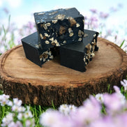 Pure Black Soap Bar  w/African black soap crumbles, Organic Soap Bar