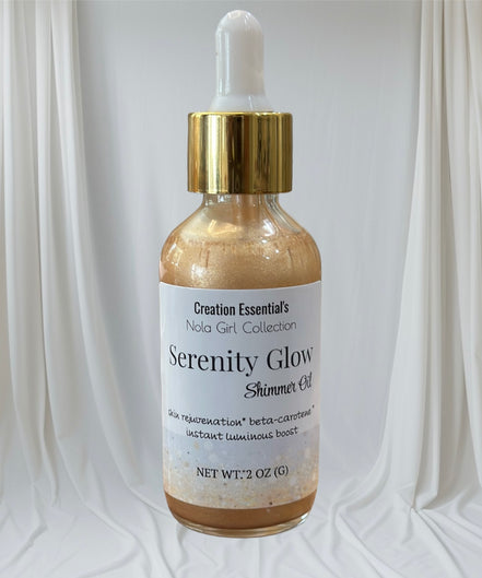 Serenity Glow Shimmer White Gold Body Shimmer- Creation Essential's Nola Girl Collection