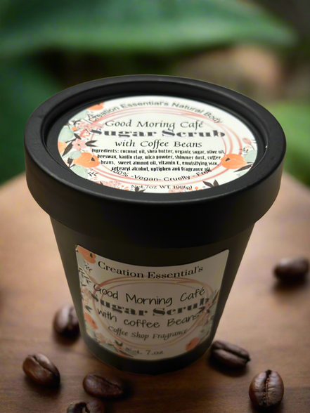 Good Morning Cafe Creamy Body Scrub with Coffee Beans