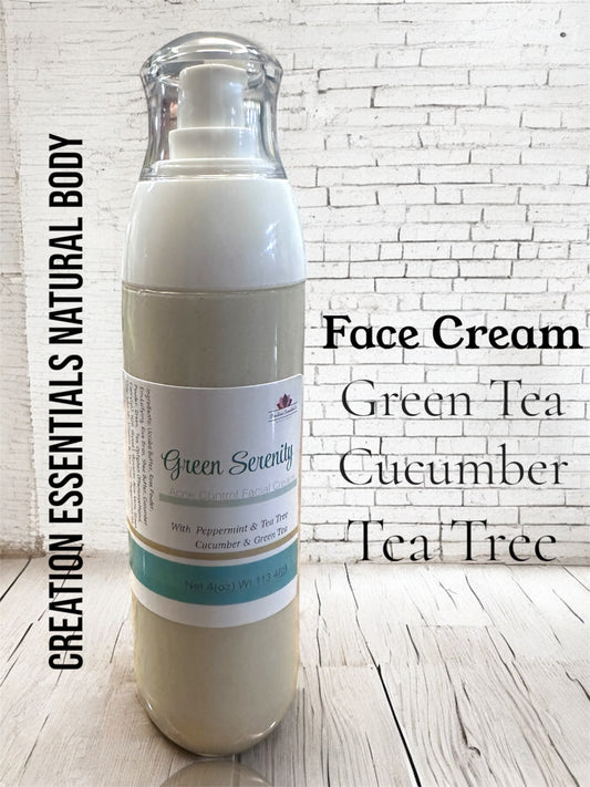 Green Serenity Facial Cream w/Green Tea &  Cucumber