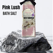 Pink Lush Bath Salt Tea, Luxurious Spa  Bath Soak, with Coconut Oil, Dry Flowers & Himalayan Salt