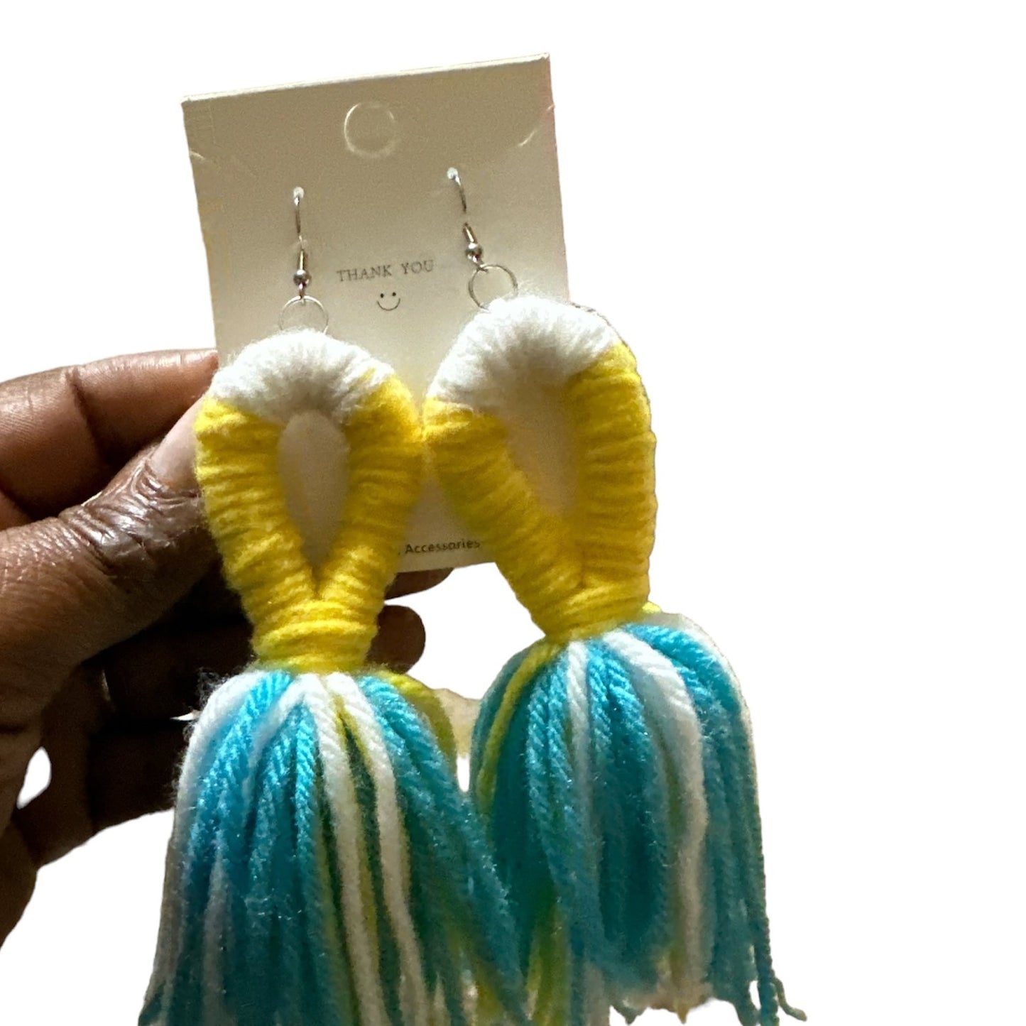 Yarn Earring Tassels Crochet Twisted knot Lightweight Multiply Color Yarn Earrings Fashion- Creation Essential's