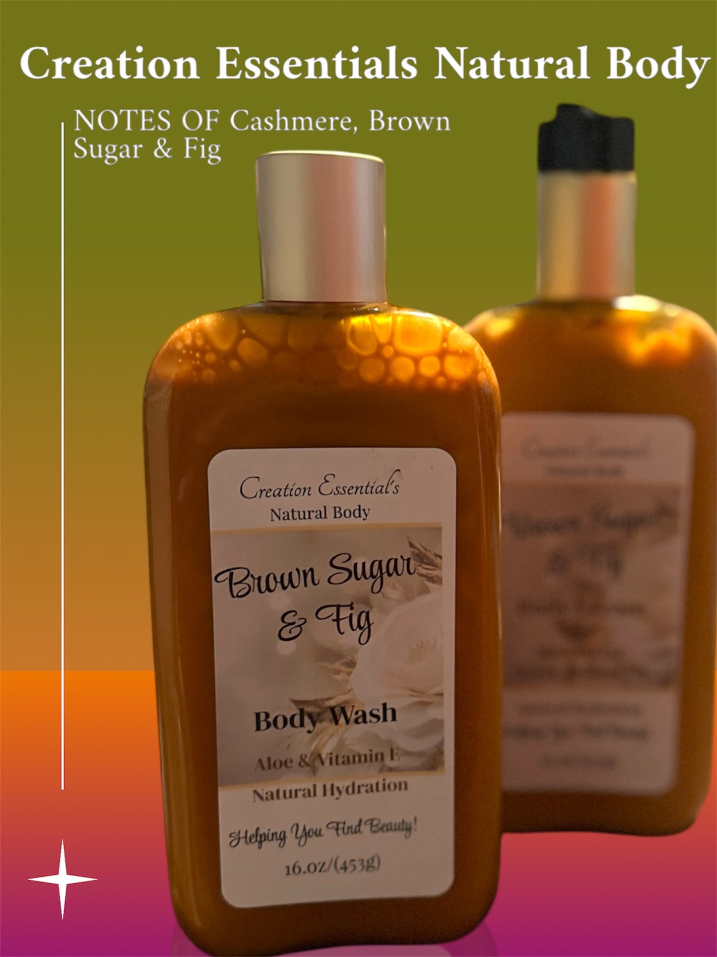 Brown Sugar & Fig Body Wash and Lotion with Aloe and Vitamin E Bundle