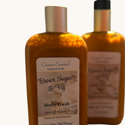 Creation Essential's Natural Body Brown Sugar and Fig body wash and lotion bundle with aloe and vitamin E.