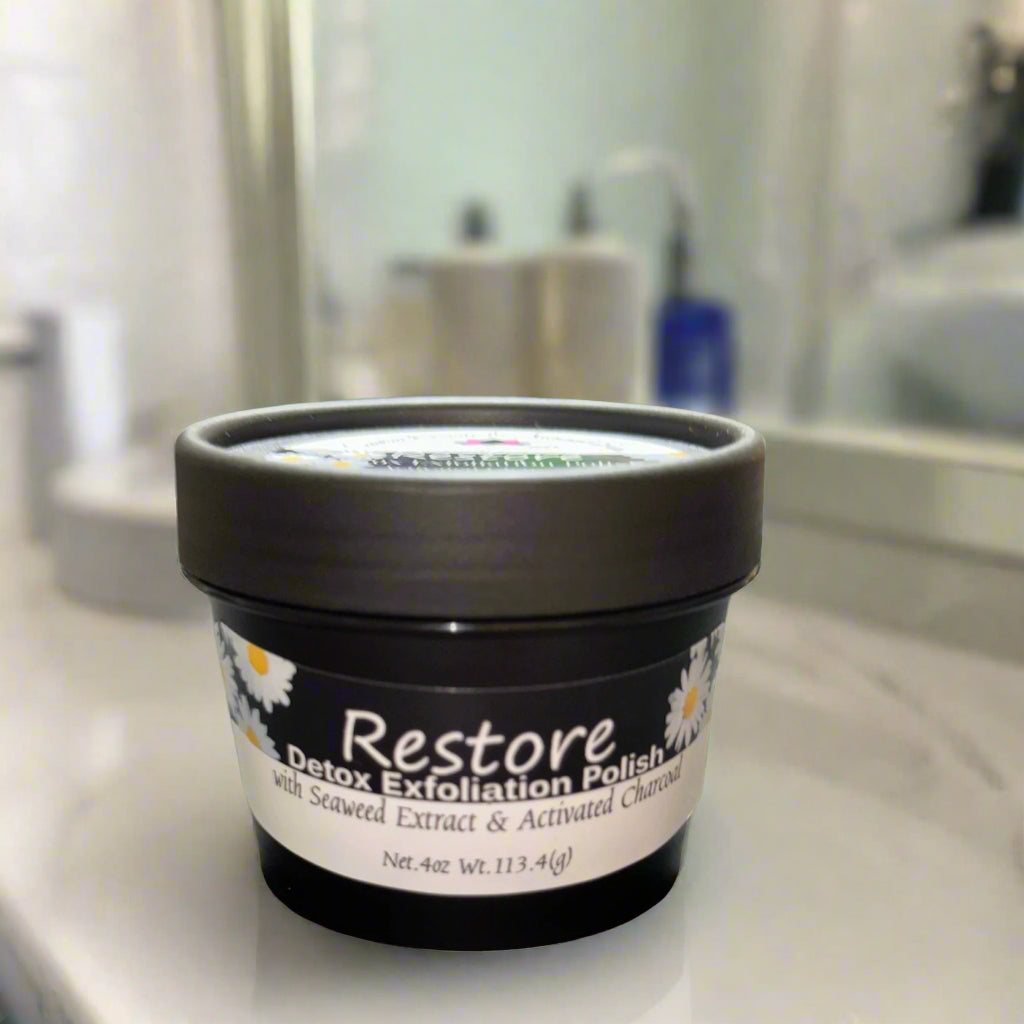 Wellness Wonder Bundle - Wellness Detox with Pure Black Soap, Restore Scrub, Timeless Face Lotion & Lavender Body Butter Bundle