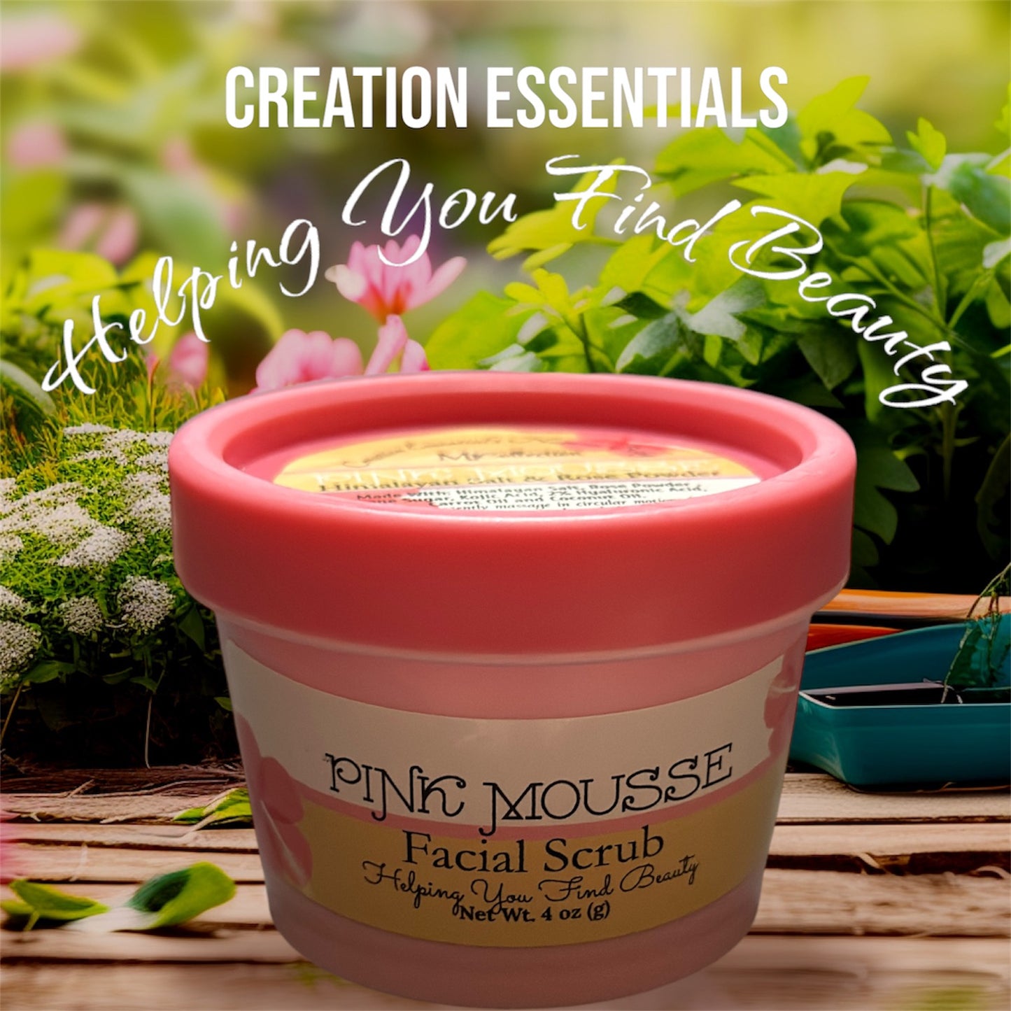 PINK MOUSSE Sugar & Salt Face Scrub with Himalayan Salt, Rose Powder &  Kojic Acid