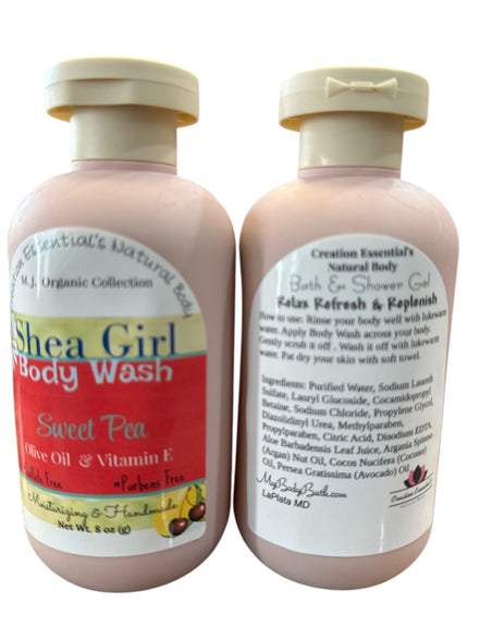 Shea Girl Sweet Pea Body Wash  Buy 3 Get 3 or Buy 2 Get 1 Free