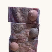 Creation Essential's Natural Body Moon Light Salty Soap Bar with Himalayan salt and decorative spheres