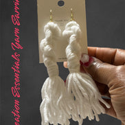 Yarn Earring Tassels Crochet Twisted knot Lightweight Multiply Color Yarn Earrings Fashion- Creation Essential's