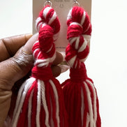 Yarn Earring Tassels Crochet Twisted knot Lightweight Multiply Color Yarn Earrings Fashion- Creation Essential's
