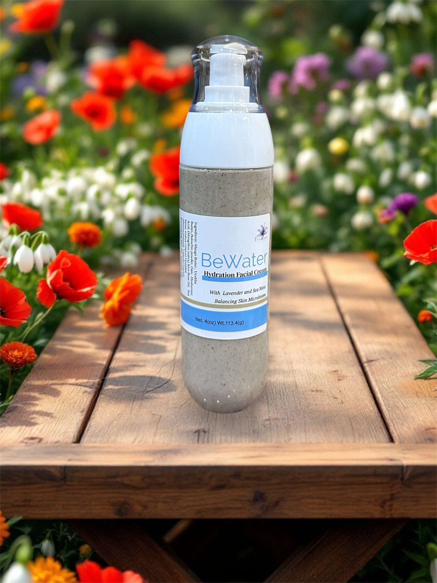 BeWater Natural Hydrating Facial Cream  w/Sea Moss & Hyaluronic Acid