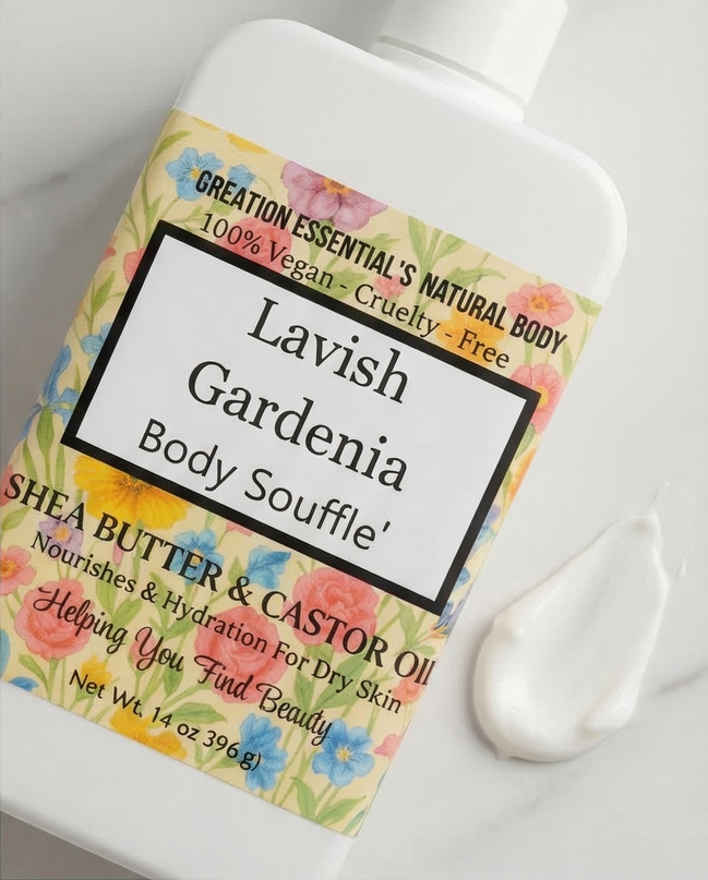 Lavish Gardenia Body Souffle’ Perfume Lotion inspired by the elegance of Gucci