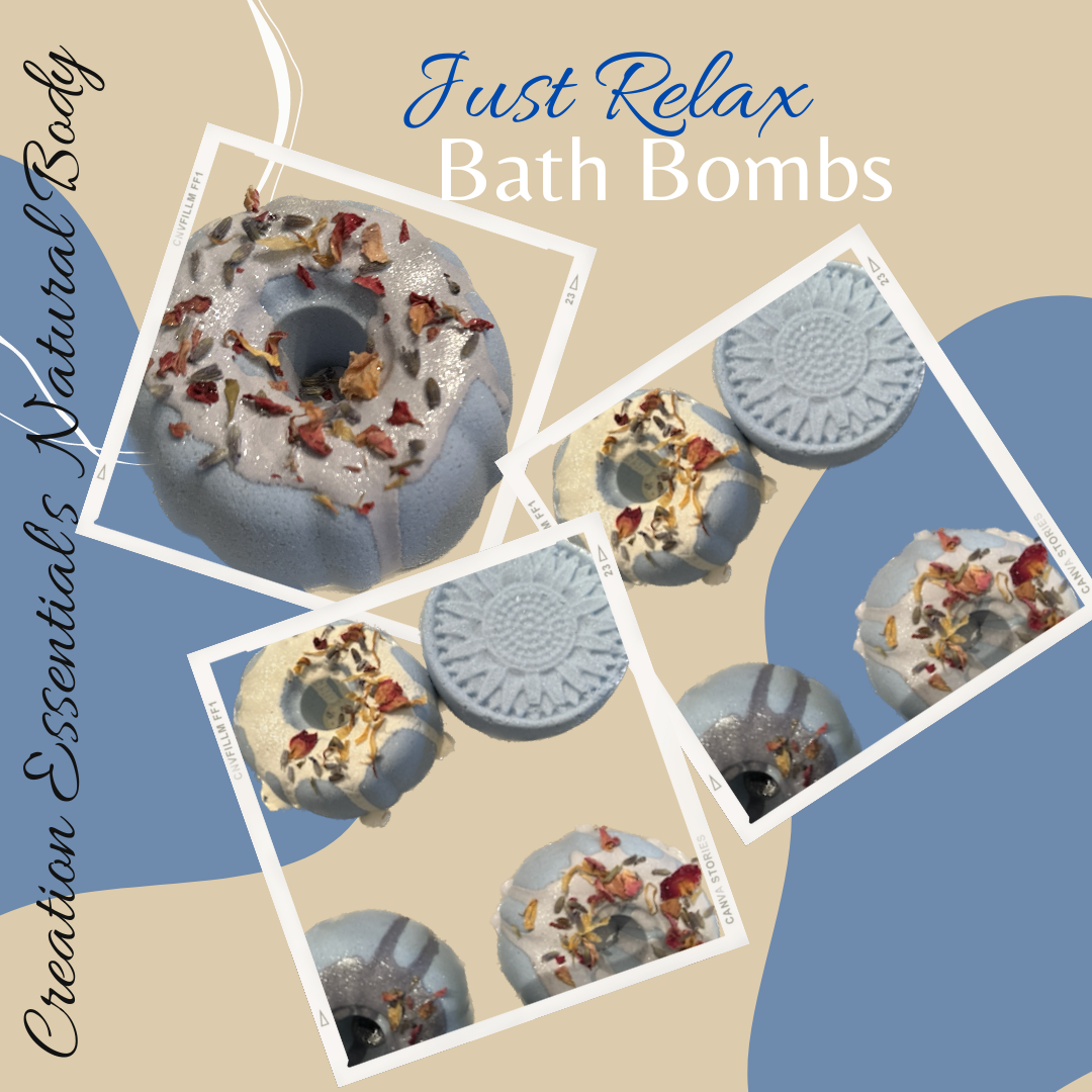 Just Relax Essential Bath Bombs with Himalayan Salt 2pk