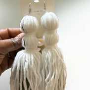 Yarn Earring Tassels Crochet Twisted knot Lightweight Multiply Color Yarn Earrings Fashion- Creation Essential's