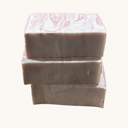 Creation Essential's Natural Body Himalayan Bliss salt bar soap with a pink and white marbled texture