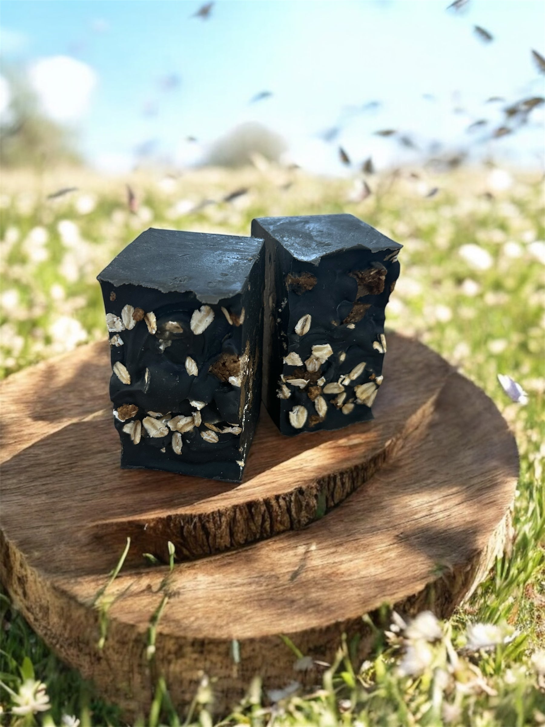 Pure Black Soap texture detail - natural cleansing bar