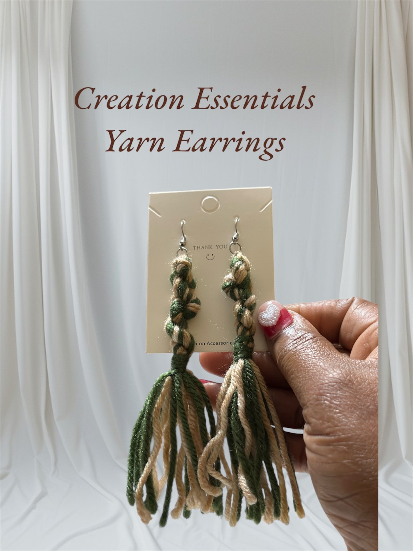 Yarn Earring Tassels Crochet Twisted knot Lightweight Multiply Color Yarn Earrings Fashion- Creation Essential's