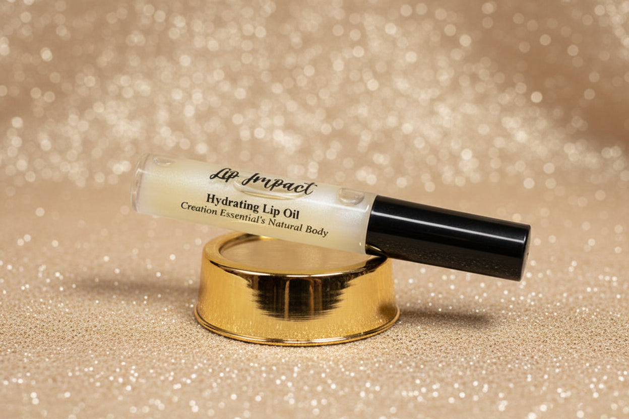 Lip Impact hydrating lip oil on a white background