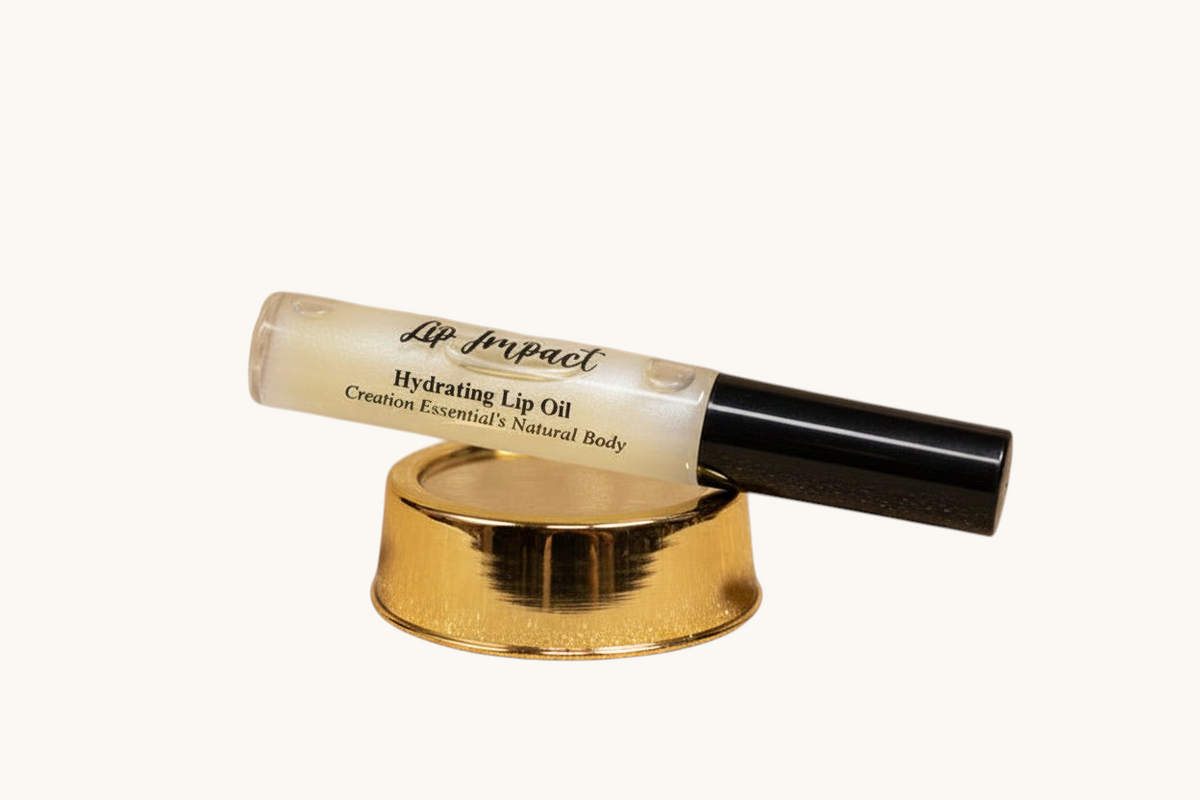 Lip Impact hydrating lip oil on a white background
