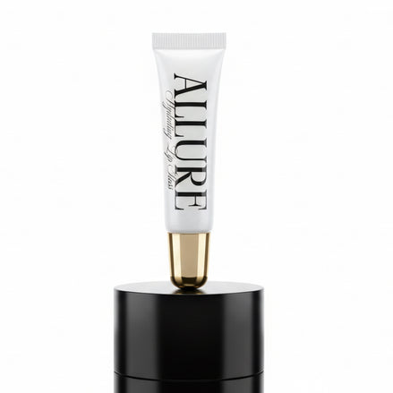 Lip Gloss tube labeled 'Allure' on a white background